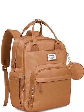 NWT - Ruvalino Brown Baby Diaper Backpack - Spacious Mom & Dad Bag - Polyester